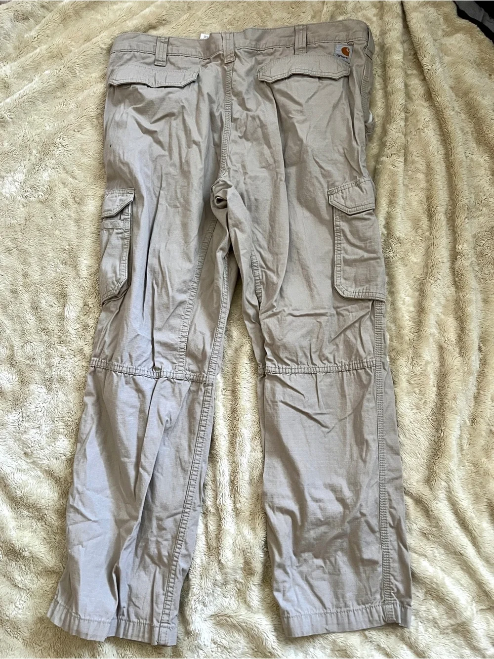[FLAWED] CARHARTT Men's Khaki Tan Cargo Pants Size 40x30